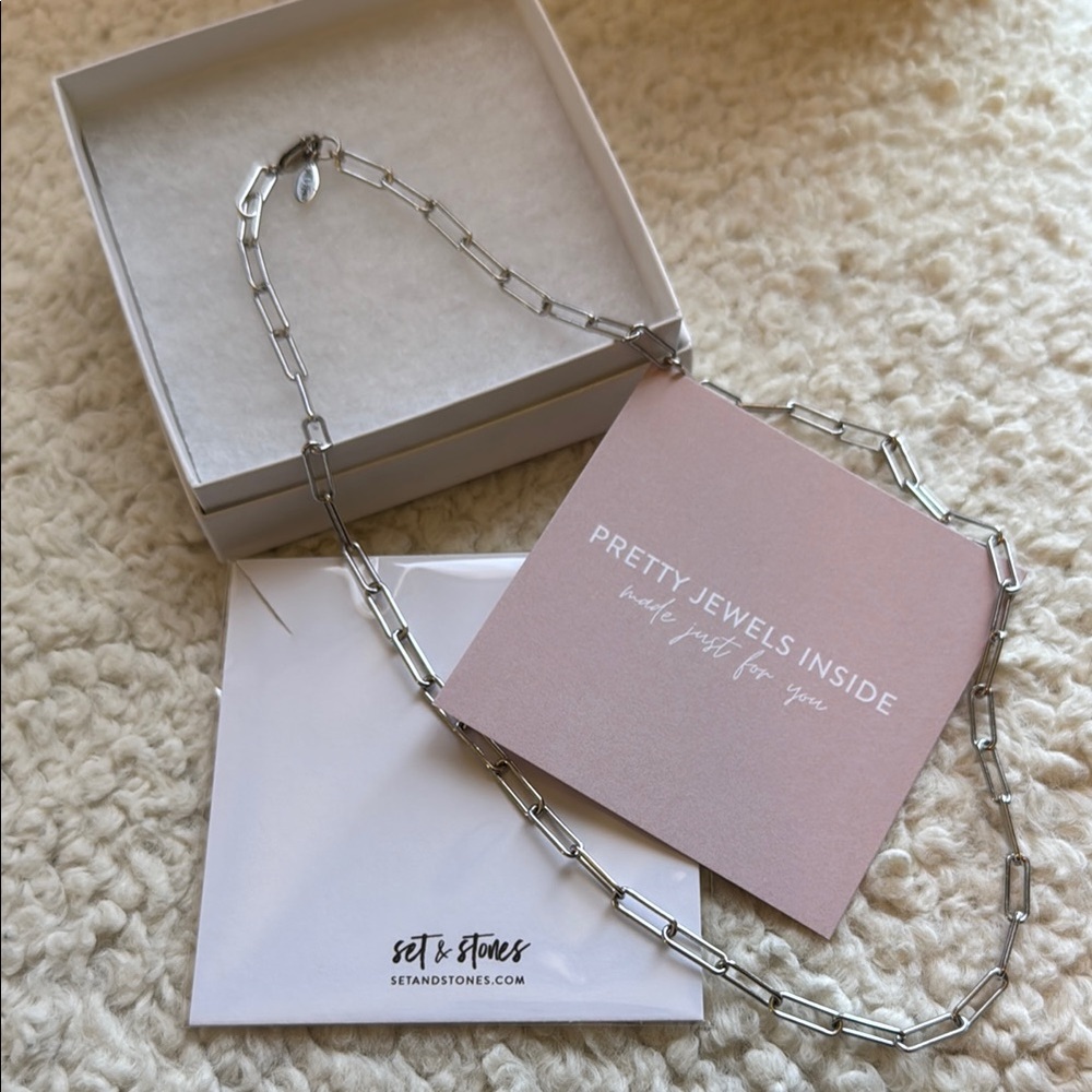 Silver Frankie Chain Necklace by Set & Stones